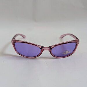 NWT Vintage 90's Acetate Rectangle Sporty Sunglasses (Crystal Pink)